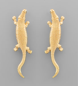 Gold Gator Earrings - RubyVanilla