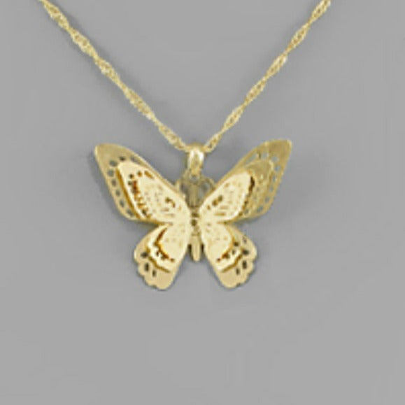 3D Butterfly Necklace - RubyVanilla