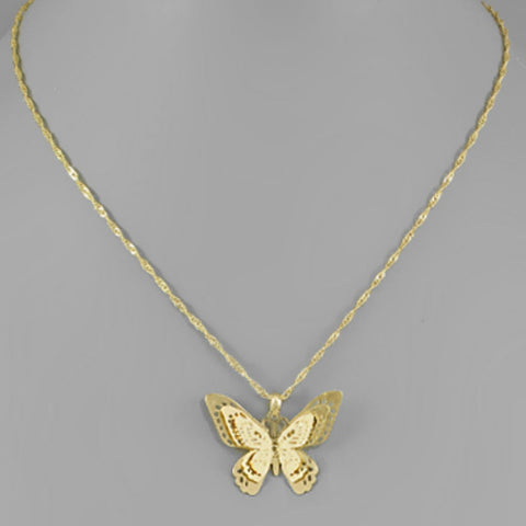 3D Butterfly Necklace - RubyVanilla