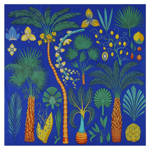 Tropical Silk Scarf - Royal Blue - RubyVanilla