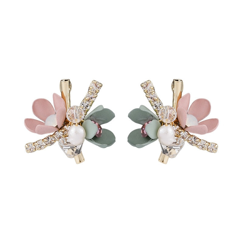 Dainty Flower Multi-color Stud Earrings - RubyVanilla