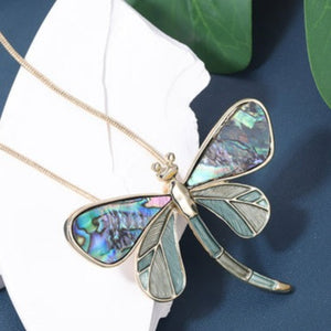 Abalone Dragonfly Necklace - RubyVanilla