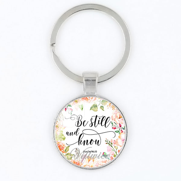 "Be Still and Know" Key Chain - RubyVanilla