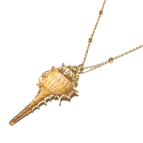 Shell Pendant Necklace Cream - RubyVanilla